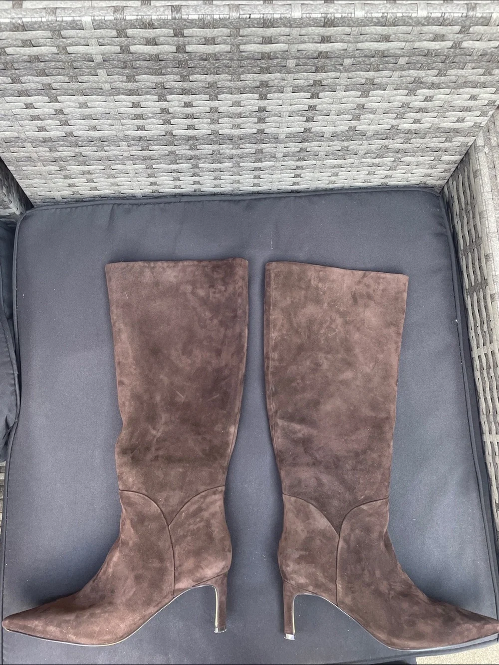 Marc Fisher Brown Suede Knee high Boots wide calf